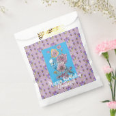 Blauwe Waterverf florale meisjes Favor Bags Bedankzakje (Gezegeld)