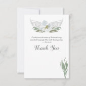 Blauwe Waterverf Florals Angel Wings Hartelijk dan Kaart (Voorkant)