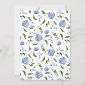 Blauwe Waterverf Flower Boy Baby shower Bedankkaart (Achterkant)