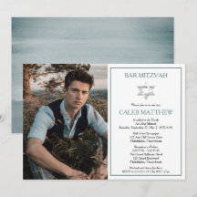 Blauwe Waterverf foto | Ster van David Bar Mitzvah