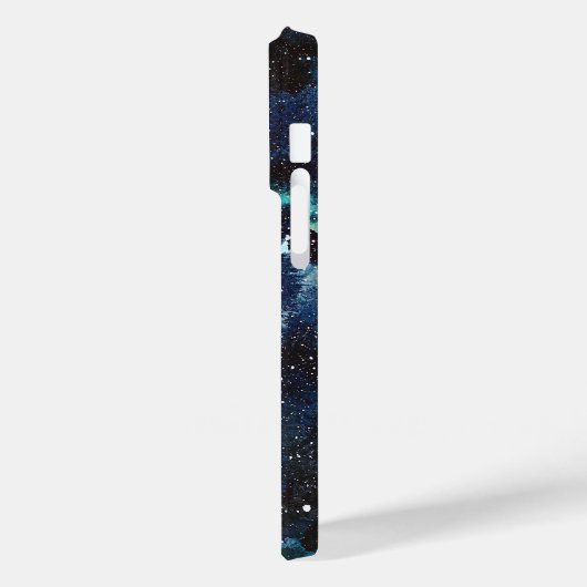 Blauwe Waterverf Galaxy Space Stars Naam Case-Mate iPhone Case (Achterkant / Links)