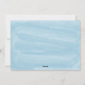 Blauwe Waterverf gelukkigste Feestdagen Feestdagenkaart (Achterkant)