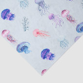 Blauwe Waterverf gemengde kleur kwal Tissuepapier (Detail)