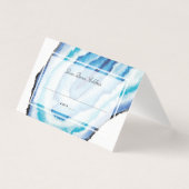 Blauwe Waterverf Geodes Rock Bruiloft Kaart (Voorkant)