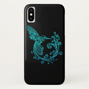 Blauwe Waterverf gestileerde kolibrie Case-Mate iPhone Case