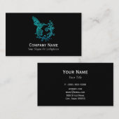 Blauwe Waterverf gestileerde kolibrie Visitekaartje (Voorkant / Achterkant)