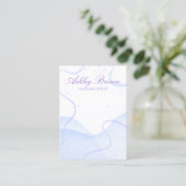 Blauwe Waterverf Glitter Oorbel Sieraden Display Visitekaartje (Staand voorkant)