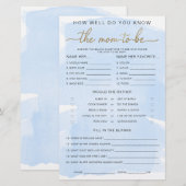 Blauwe Waterverf Gold kent het mam-om-te-worden sp (Voorkant / Achterkant)