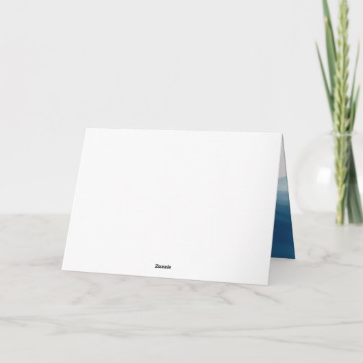 Blauwe Waterverf golf bruiloft | Bedankt Kaarten (Achterkant)