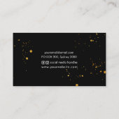 Blauwe Waterverf goudsplatten visitekaartje (Achterkant)