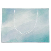 Blauwe waterverf groot cadeauzakje (Voorkant)