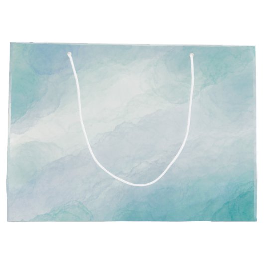 Blauwe waterverf groot cadeauzakje (Achterkant)