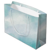 Blauwe waterverf groot cadeauzakje (Achterkant Gekanteld)