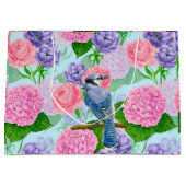 Blauwe waterverf groot cadeauzakje (Voorkant)