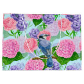 Blauwe waterverf groot cadeauzakje (Achterkant)