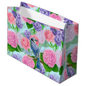 Blauwe waterverf groot cadeauzakje (Voorkant Gekanteld)