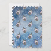 Blauwe Waterverf Halloween Birthday Party Kaart (Achterkant)