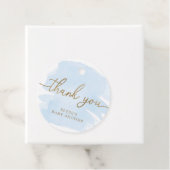 Blauwe Waterverf Hartelijk dank voor de voordeur-t Bedankjes Labels (In situ)