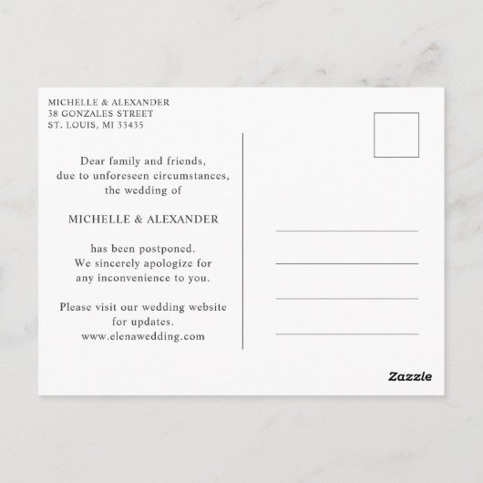 Blauwe waterverf. Het Briefkaart van de datum wijz (Achterkant)