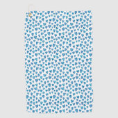 Blauwe Waterverf Het patroon van het Hart Golfhanddoek (Voorkant)