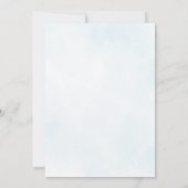 Blauwe Waterverf Hete Lucht Ballon Jongen 1e Verja Kaart (Achterkant)