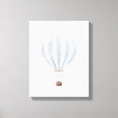  blauwe Waterverf heteluchtballon Canvas Afdruk (Voorkant)