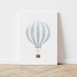 blauwe Waterverf heteluchtballon Canvas Afdruk<br><div class="desc">This vintage watercolor hot air balloon print is a beautiful way to decorate your nursery,  kids room,  or any travel-themed space.</div>