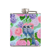 Blauwe waterverf heupfles (Achterkant)