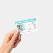 Blauwe Waterverf Homeschool Educator ID Badge (Handheld)