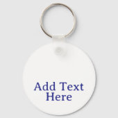 Blauwe Waterverf Hondenpoot Print Custom Sleutelhanger (Achterkant)