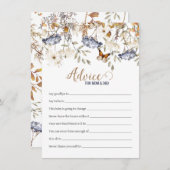 Blauwe Waterverf Hydrangea Baby shower Advies Kaar Notitiekaartje (Voorkant / Achterkant)