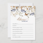 Blauwe Waterverf Hydrangea Baby shower Advies Kaar Notitiekaartje (Voorkant)