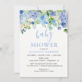 Blauwe Waterverf Hydrangea Brunch en Bubble Kaarte Kaart (Voorkant)