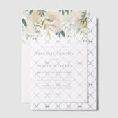 Blauwe Waterverf Hydrangea Winter Floral Wedding Vellum Uitnodigingen (Offset (Uitnodiging))