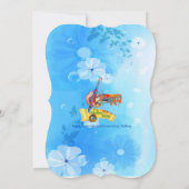 Blauwe Waterverf Hydrangeas Vrijgezellenfeest Kaart (Achterkant)