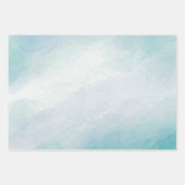 Blauwe waterverf inpakpapier vel (Voorkant 3)