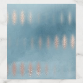Blauwe Waterverf Iridescent Holiday Envelope Liner