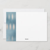 Blauwe Waterverf iriserende foto kerst Kaart (Achterkant)