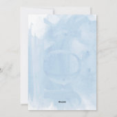 Blauwe Waterverf JOY Holiday-kerstfotokaart Feestdagenkaart (Achterkant)