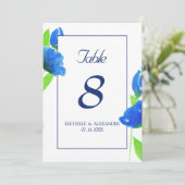 Blauwe waterverf kaart (Staand voorkant)