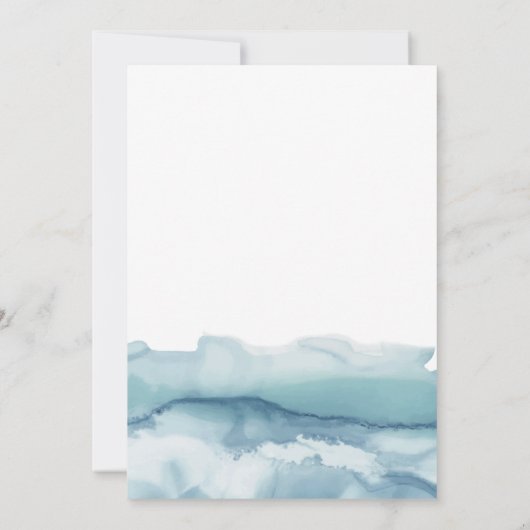 Blauwe Waterverf Kaart (Achterkant)