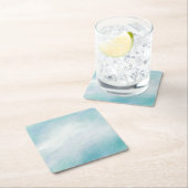 Blauwe waterverf kartonnen onderzetters (Insitu)