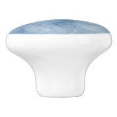 Blauwe Waterverf Keramische Knop (Zijkant)