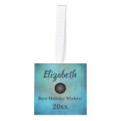 Blauwe Waterverf kerstfeestdag Bunco Decoratie (Voorkant)