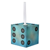 Blauwe Waterverf kerstfeestdag Bunco Decoratie (Achter hoekig)