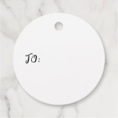 Blauwe Waterverf kerstmis Bedankjes Labels (Achterkant)