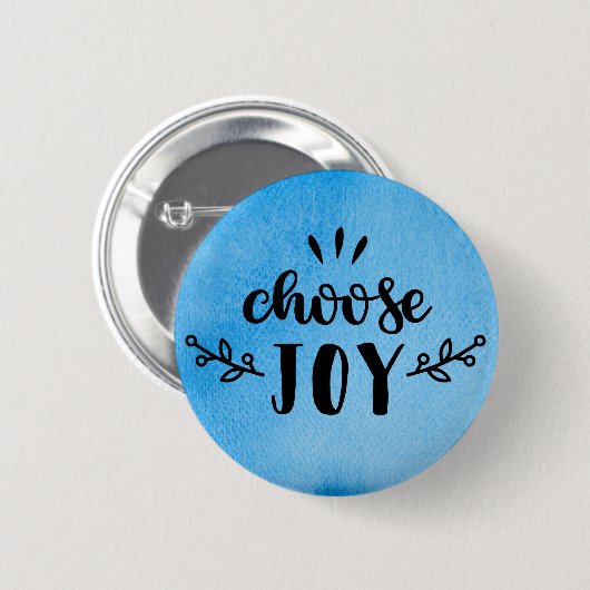 Blauwe Waterverf - Kies plezier Ronde Button 5,7 Cm (Voorkant /achterkant)