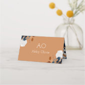 Blauwe waterverf klantenkaartje (Voorkant)