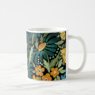Blauwe waterverf koffiemok