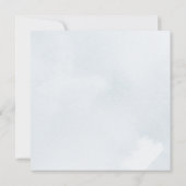 Blauwe waterverf koraal en zeeschildpadden strandb save the date (Achterkant)